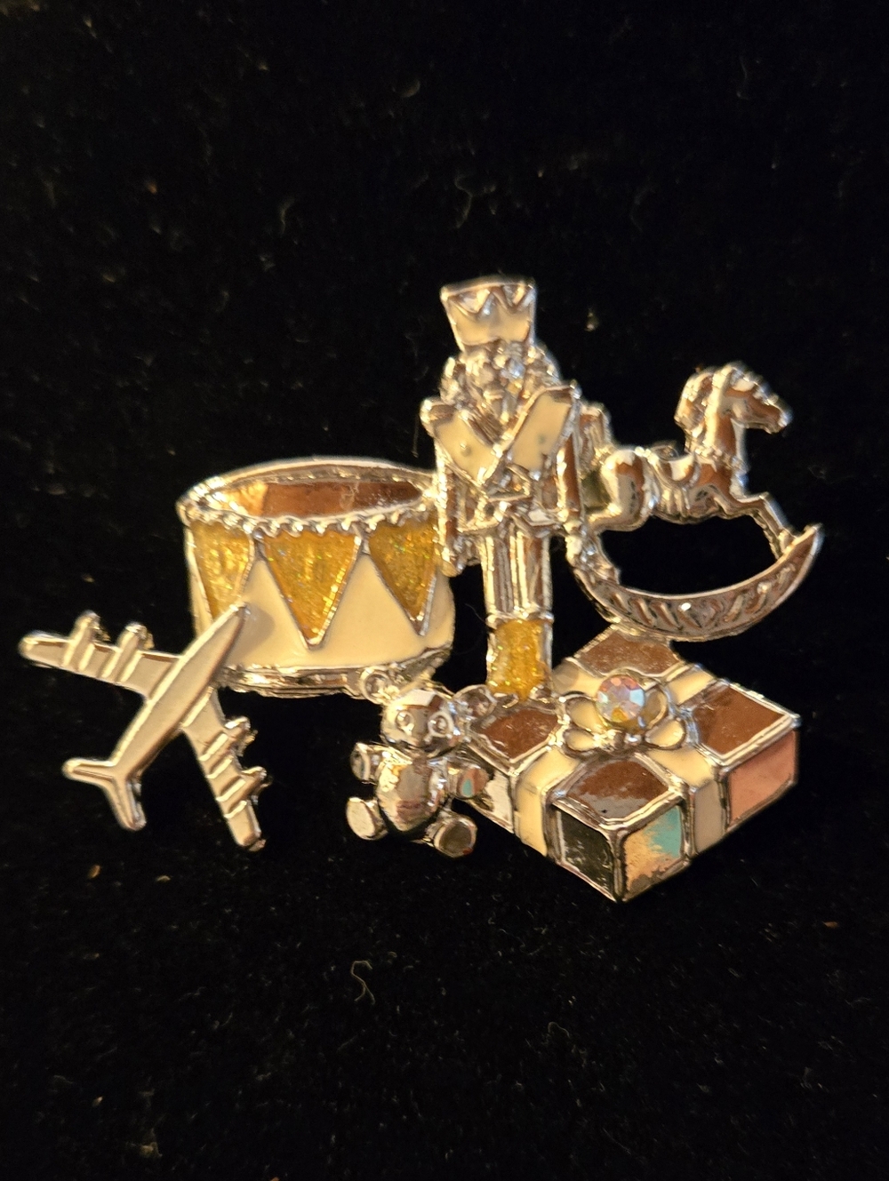 Holiday Gifts with Toy Soldier & Drum Brooch
